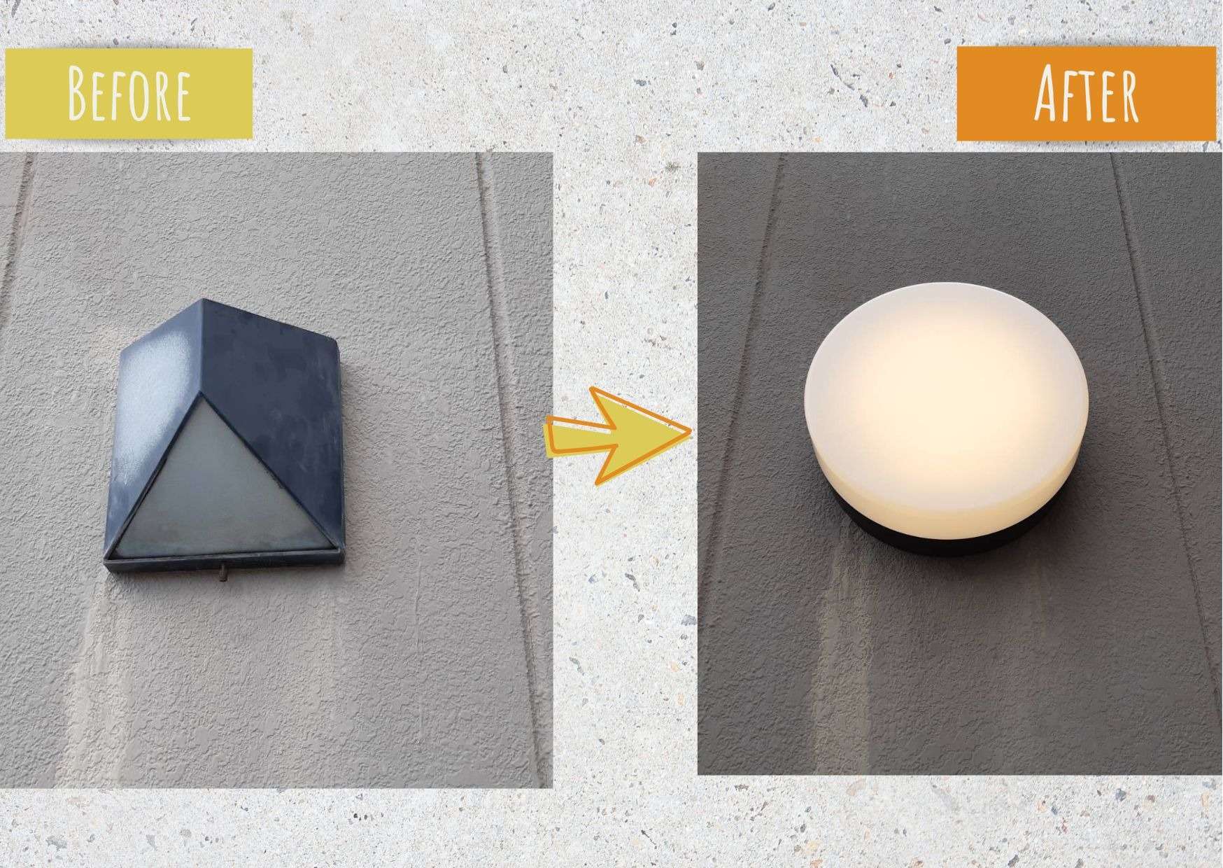 富士市アパート内 階段灯交換