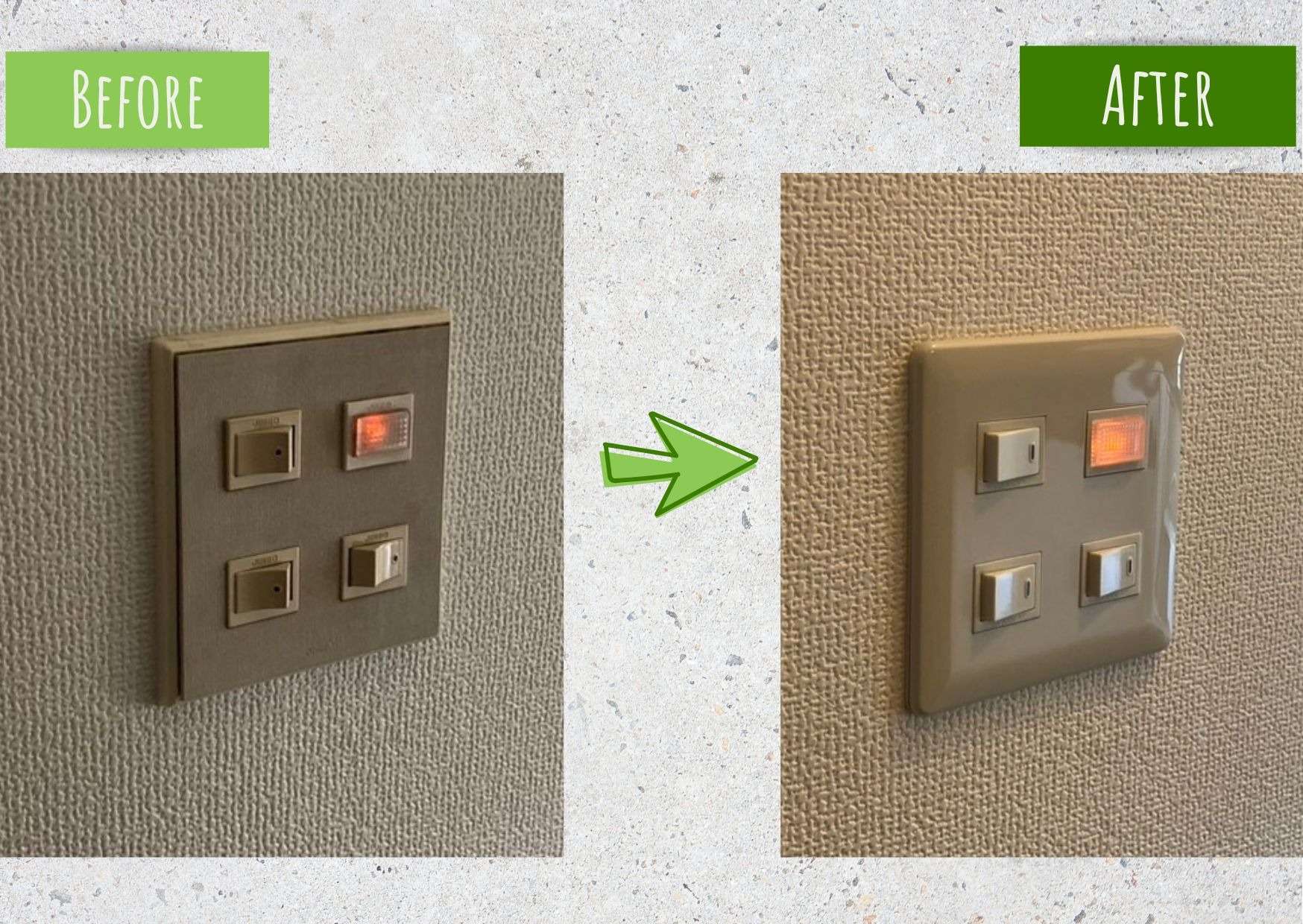 富士市アパート内 スイッチ交換