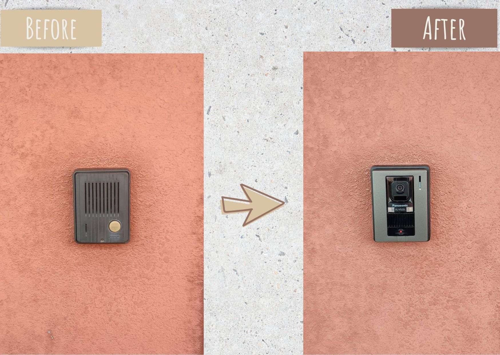 富士市アパート カメラ付インターホン交換